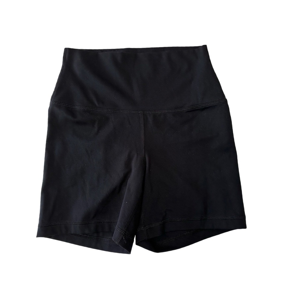 Yogalicious‎ Lux Everyday 5" Bike Shorts Size Small Black High Waisted Athletic